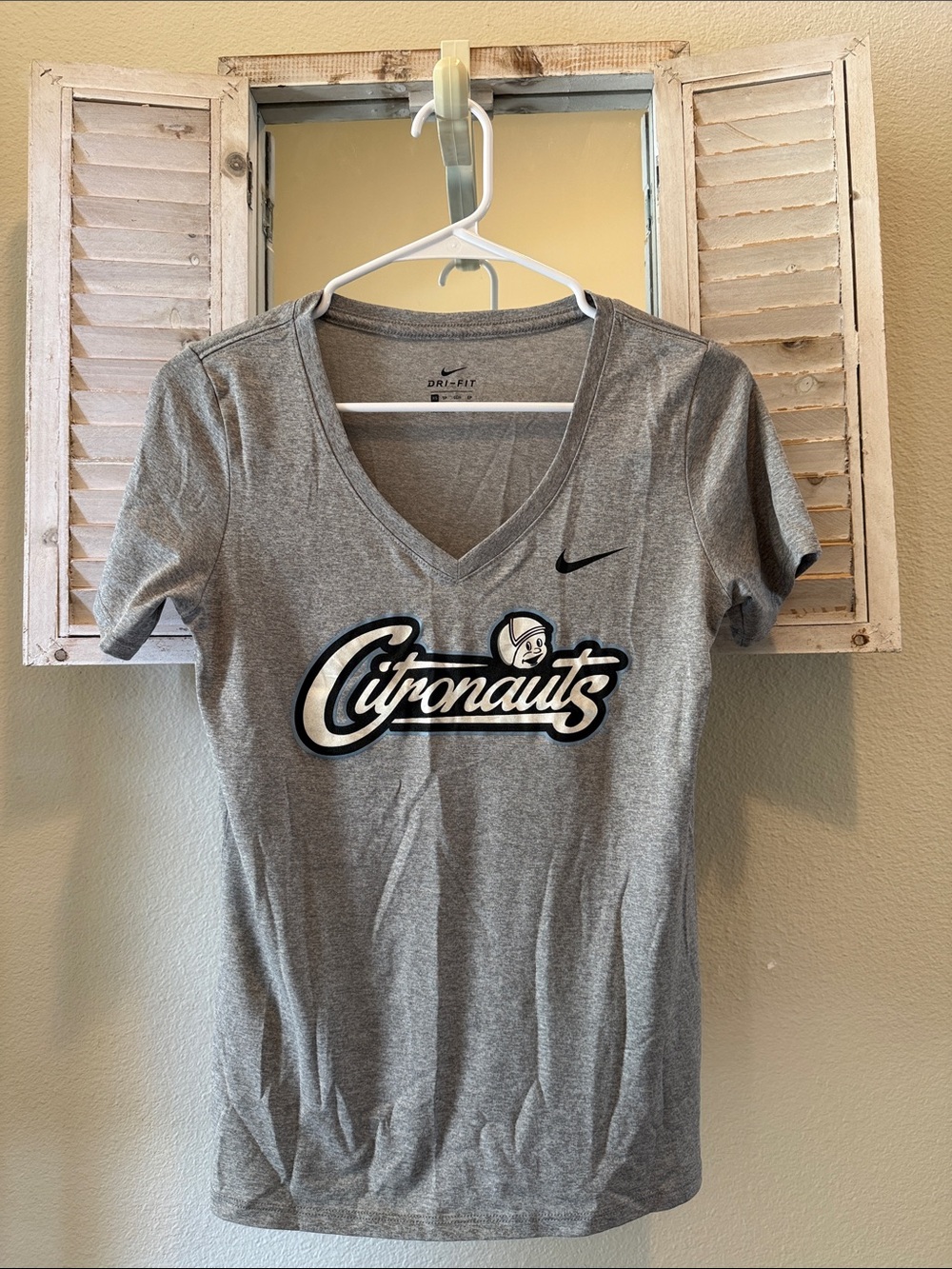Nike Gray and White UCF 'Citronauts' V-Neck Tee